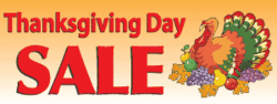 Thanksgiving Day Sale Banners and Signs